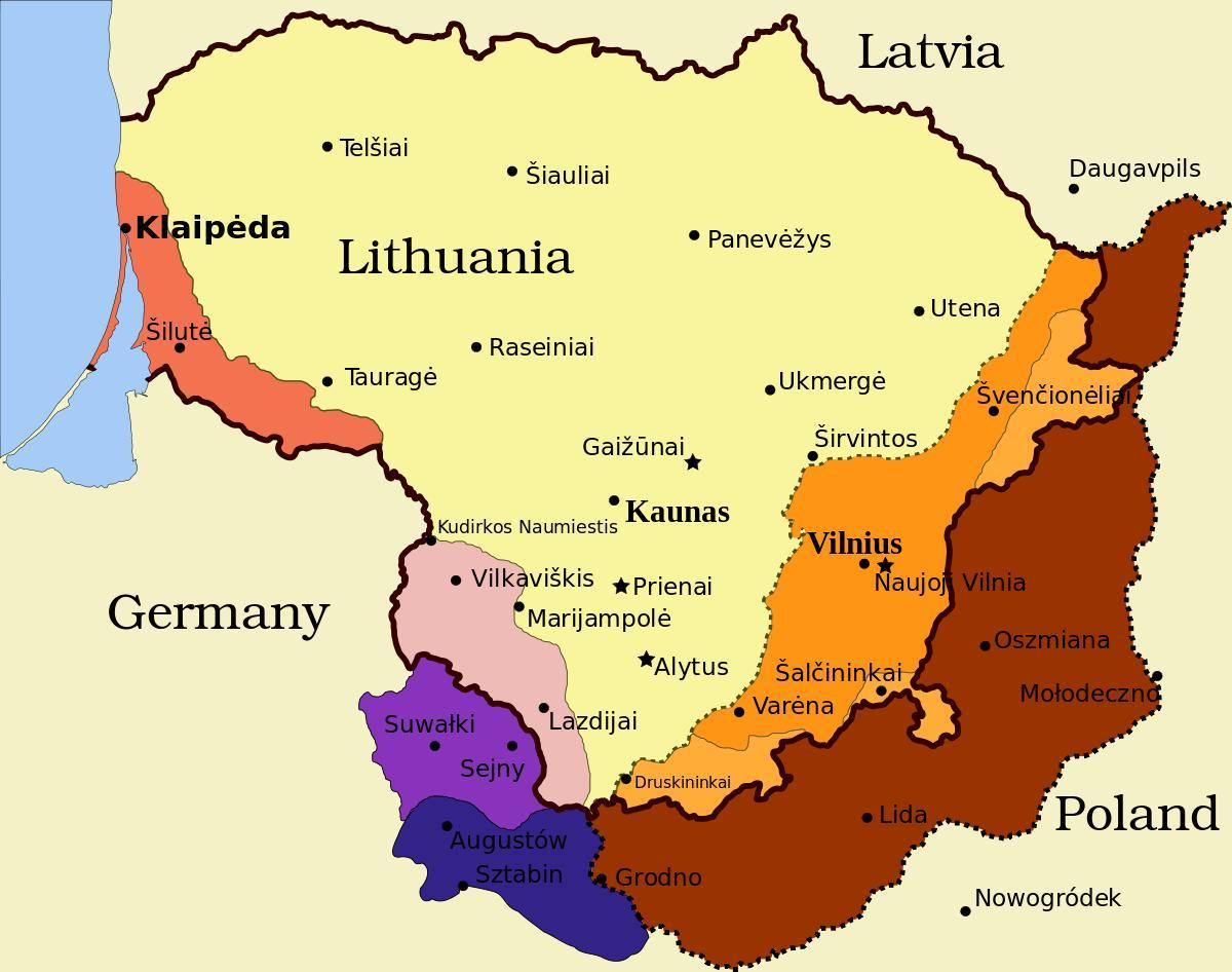 карті каунаса, Литва