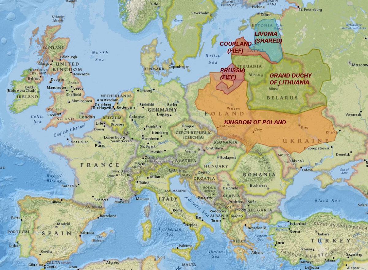 Карта Литви історія