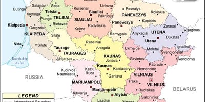 Політична Карта Литви